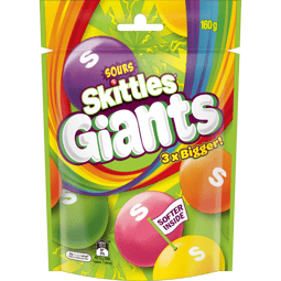 SKITTLES Giants Crazy Sours Lollies Bag, 160 g image