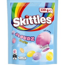 Skittles Cloudz Fruits Chewy Lollies Snack & Share Bag 120g image