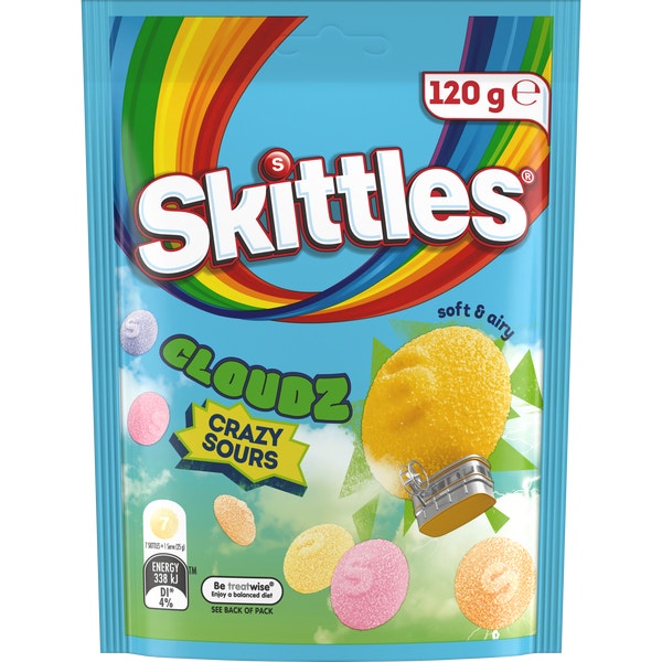 Skittles Cloudz Sours Party Share Bag 120g