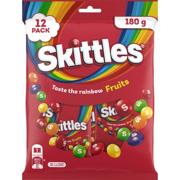 SKITTLES Fruits Fun Size Bag 12 Pieces 180g